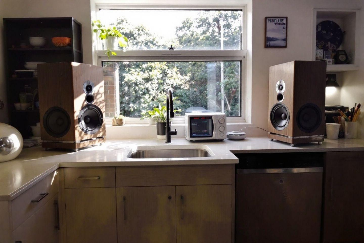 Enceinte Bluetooth compacte pour cuisine ou salle de bain